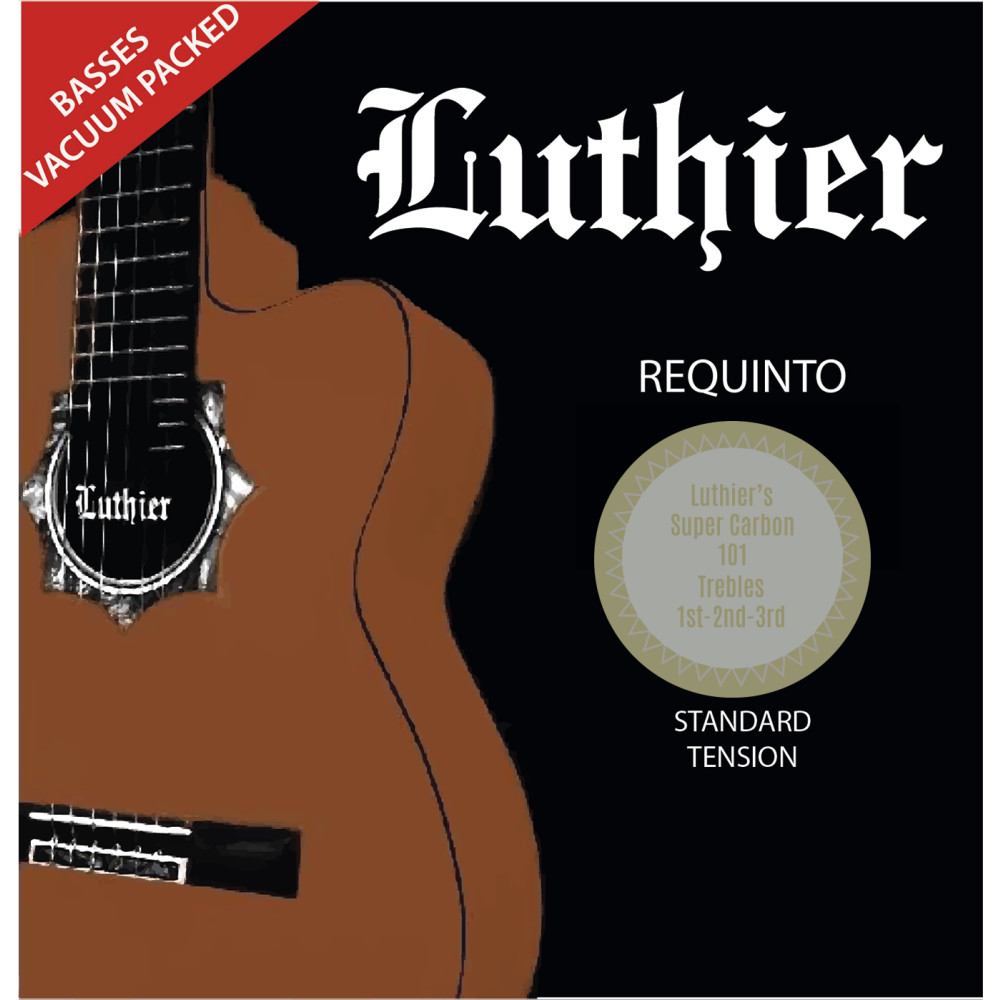 Luthier strings - requinto LU65 SC קלאסי: סט מיתרים לגיטרה רקינטו עם מיתרים גבוהים מסיבי פחם Luthier LU65 SC